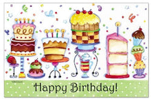 Load image into Gallery viewer, Counterart Paper Placemat, Birthday Cakes, 24-Pack
