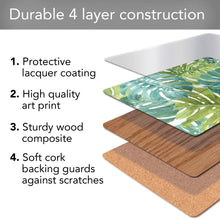 Load image into Gallery viewer, CALA HOME Tropical Green by Lisa Audit Table Mats Boxed Set of Four Placemats
