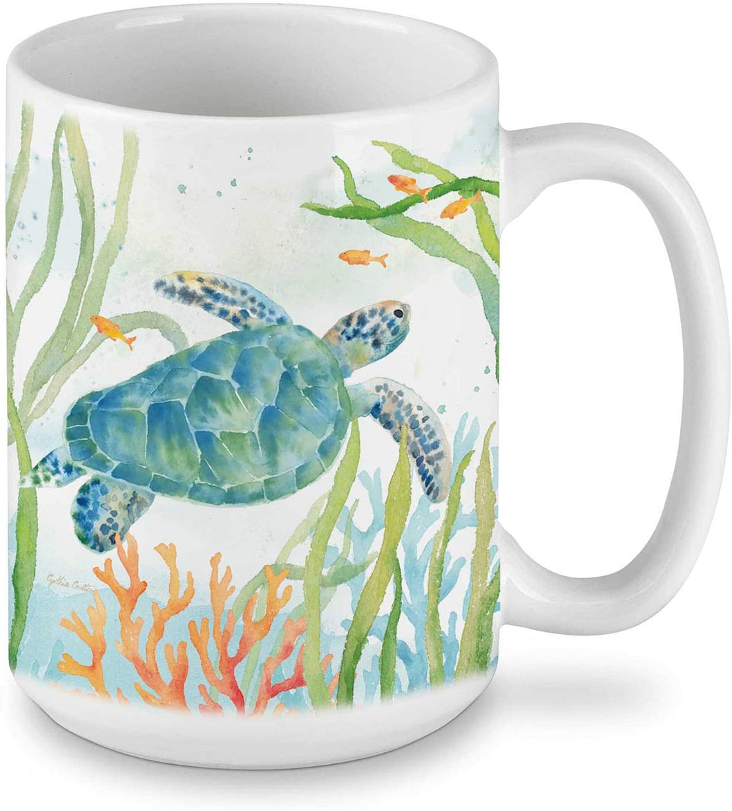 Highland Home Sea Life Serenade Ceramic 15 ounce Mug
