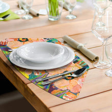 Load image into Gallery viewer, Counterart Reversible Wipe Clean Wedge Placemat Bold Blooms
