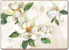 Load image into Gallery viewer, CALA HOME Magnolias by Sandy Clough Table Mats Gift Boxed Set of Four Placemats
