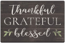 Load image into Gallery viewer, Counter Art &#39;Thankful Grateful Blessed&#39; Anti Fatigue Floor Mat, 30 x 20
