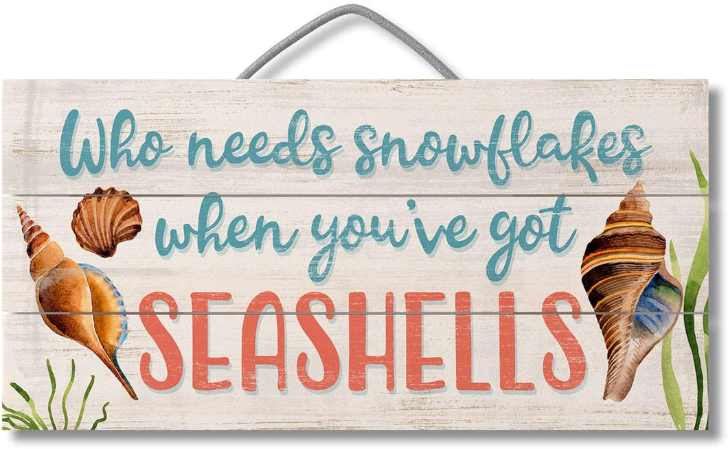 Highland Home American Woodcrafters You've Got Seashells Pallet Wood Sign, 12 x 6 inches