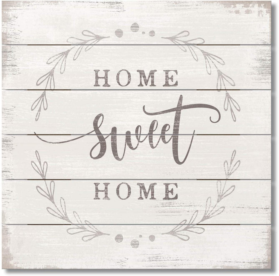 Highland Woodcrafters CounterArt Slatted Wood Wall Sign Home Sweet Home - Made in USA