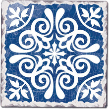 Load image into Gallery viewer, First Dawn Absorbent Stone Tumbled Tile Coasters, Indigo 10, Set of 4
