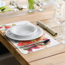 Load image into Gallery viewer, Counterart Country Fresh Flowers Reversible Wipe Clean Placemats Set of 4 Made in The USA
