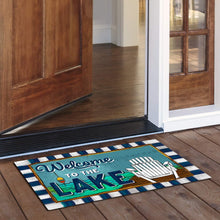 Load image into Gallery viewer, CounterArt Welcome to The Lake Indoor/ Outdoor Mat Made in The USA

