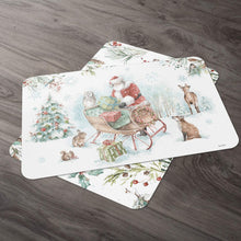 Load image into Gallery viewer, CounterArt Magical Holidays Reversible Rectangular Placemat Set of 4 Made in The USA
