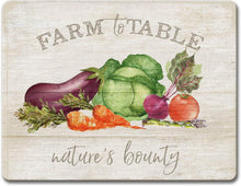 Load image into Gallery viewer, CounterArt Nature&#39;s Bounty Farm to Table Tempered Glass Counter Saver/Cutting Board 15 inch by 12 inch Made in the USA
