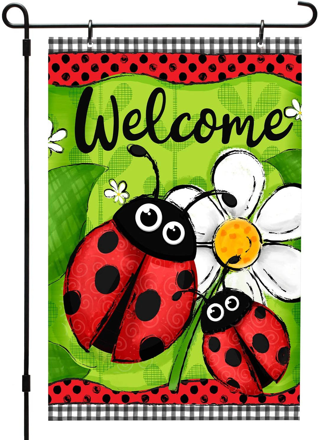 CounterArt Ladybug Welcome Reversible Garden Flag Made in the USA