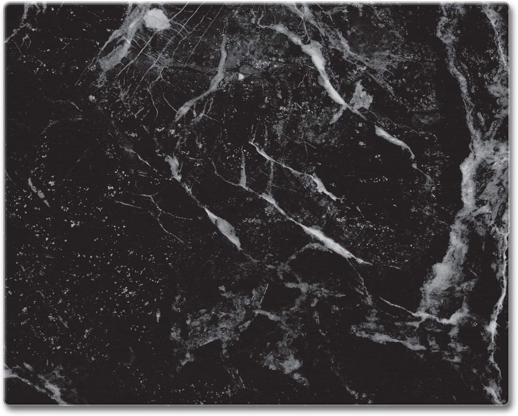 CounterArt Black Marble Design Tempered Glass Counter Saver/Cutting Board 15” x 12” Made in the USA
