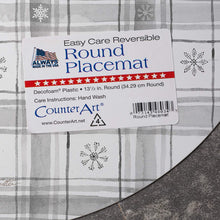 Load image into Gallery viewer, CounterArt Holiday Gingham Reversible Easy Care Placemats Set of 4 Made in The USA
