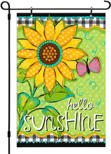 Load image into Gallery viewer, CounterArt Hello Sunshine Reversible Multi-Image Outdoor Garden Flag Made in the USA
