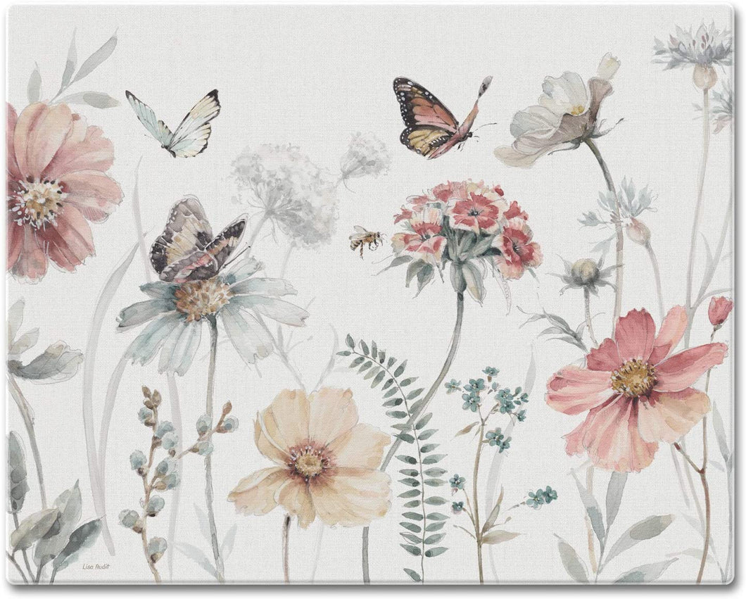CounterArt A Country Weekend Flowers and Butterflies Tempered Glass Cutting Board - 15