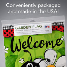 Load image into Gallery viewer, CounterArt Ladybug Welcome Reversible Garden Flag Made in the USA
