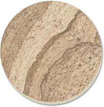 Load image into Gallery viewer, CounterArt Absorbent Round Stoneware Coaster 4 pack - Sandstone Design
