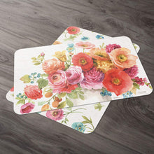 Load image into Gallery viewer, Counterart Country Fresh Flowers Reversible Wipe Clean Placemats Set of 4 Made in The USA
