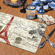 Load image into Gallery viewer, Counterart Vintage Paris Hardboard Placemat, Set of 2
