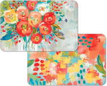Load image into Gallery viewer, CounterArt Coral Floral Reversible Rectangular Placemat Set of 4
