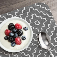 Load image into Gallery viewer, CounterArt Reversible Flexible Plastic Placemat, Set of 4, Grey Flannel Made in The USA
