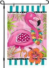 Load image into Gallery viewer, CounterArt Flamingo Reversible Multi-Image Outdoor Garden Flag Made In The USA
