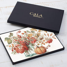 Load image into Gallery viewer, CALA HOME Autumn in Nature by Lisa Audit Table Mats Boxed Set of Four Placemats
