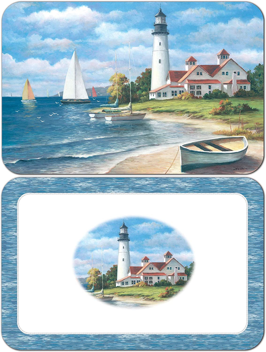 Counterart Reversible Wipe Clean Placemats Lighthouse Mural