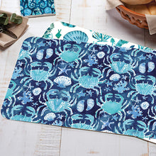 Load image into Gallery viewer, CounterArt Reversible Easy Care Placemats - Ocean Fantasy Set of 4 Made in The USA
